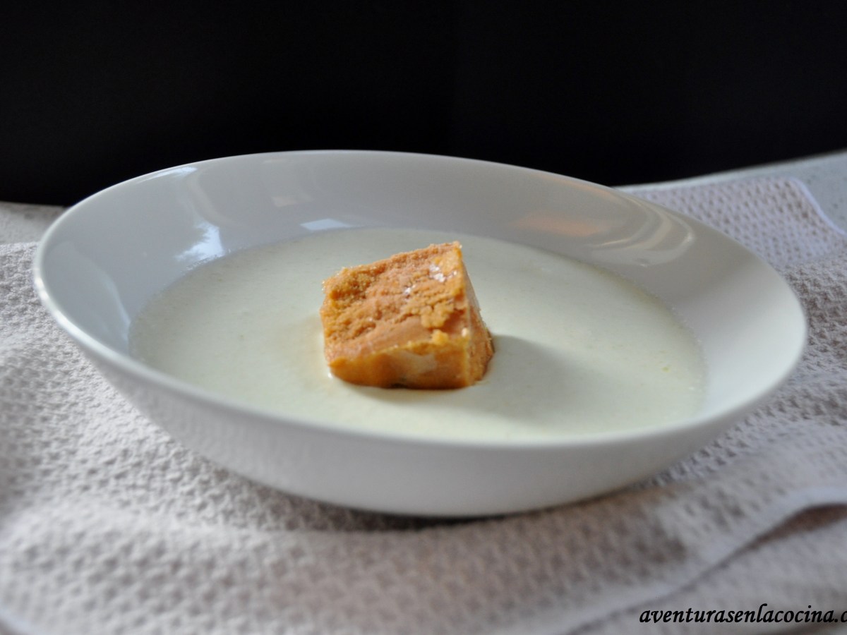 Crema de pepino con sorbete de&nbsp;tomate