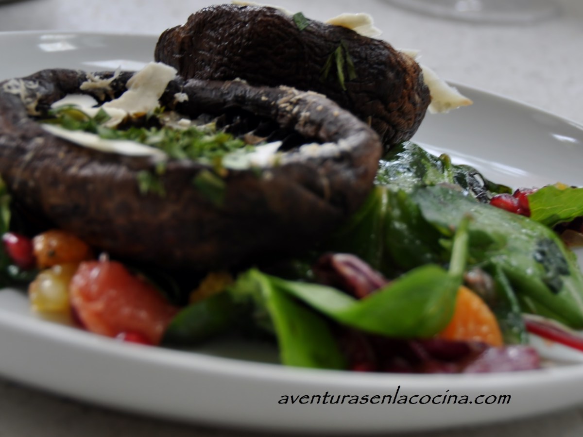 Champiñones Portobello rostizados