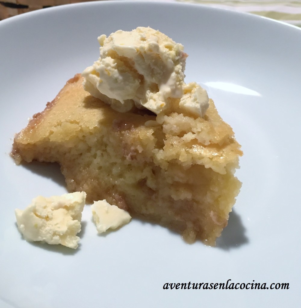 pan de caramelo con helado