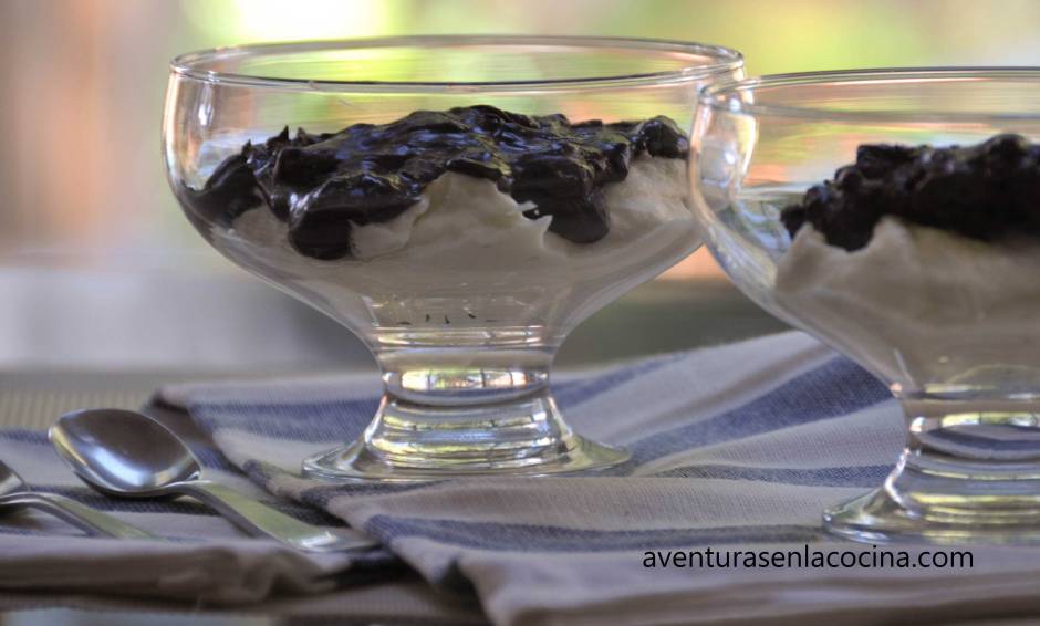 Mousse con chocolate