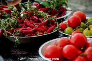 Chiles y tomates