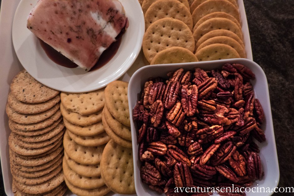 Botana con nueces y queso