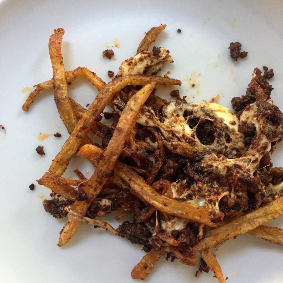 desayuno con papas y chorizo