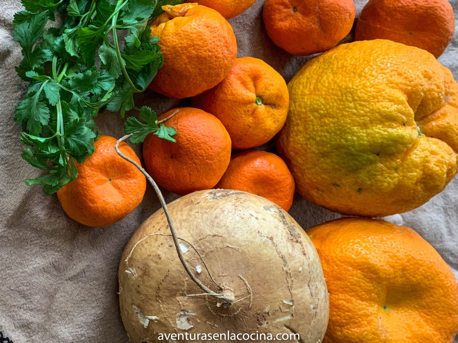 Ensalada maya con cítricos y jicama