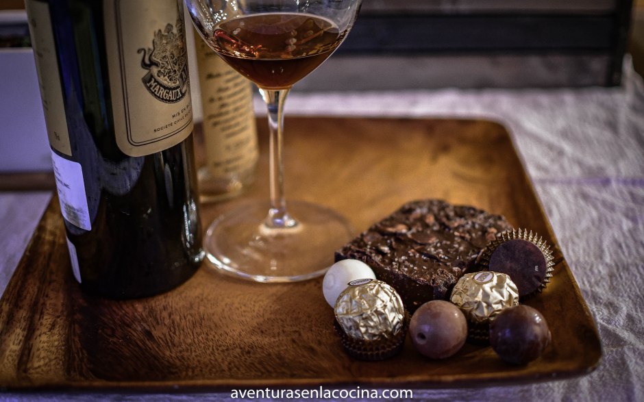 Como maridar chocolate y vino.