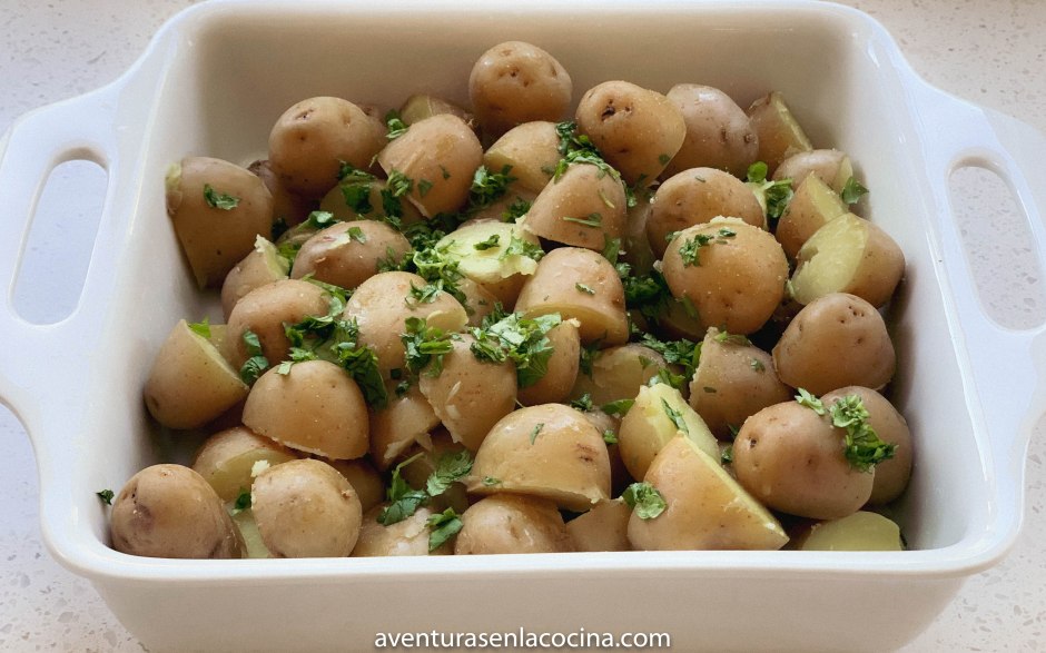 Botana de papas y cilantro / aventuras en la cocina