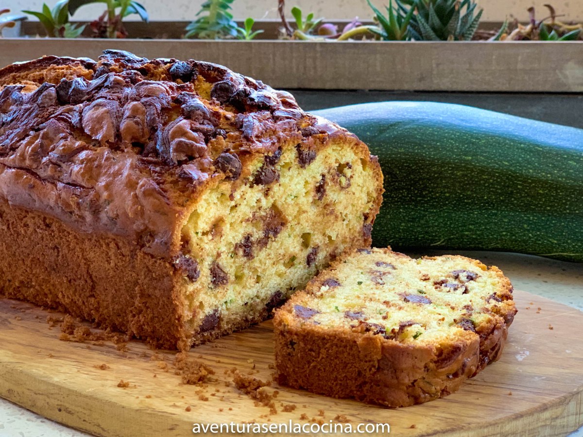 Pan de calabacín con chispas de&nbsp;chocolate