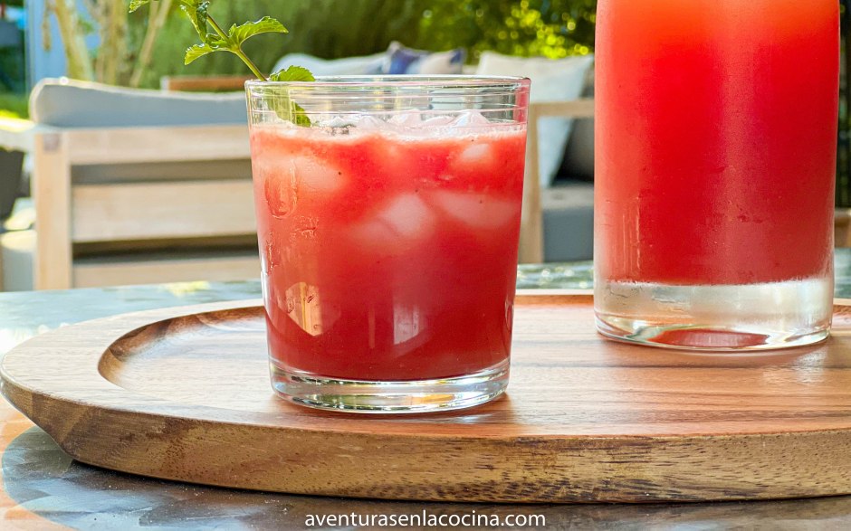 Receta de sandia,limon y menta