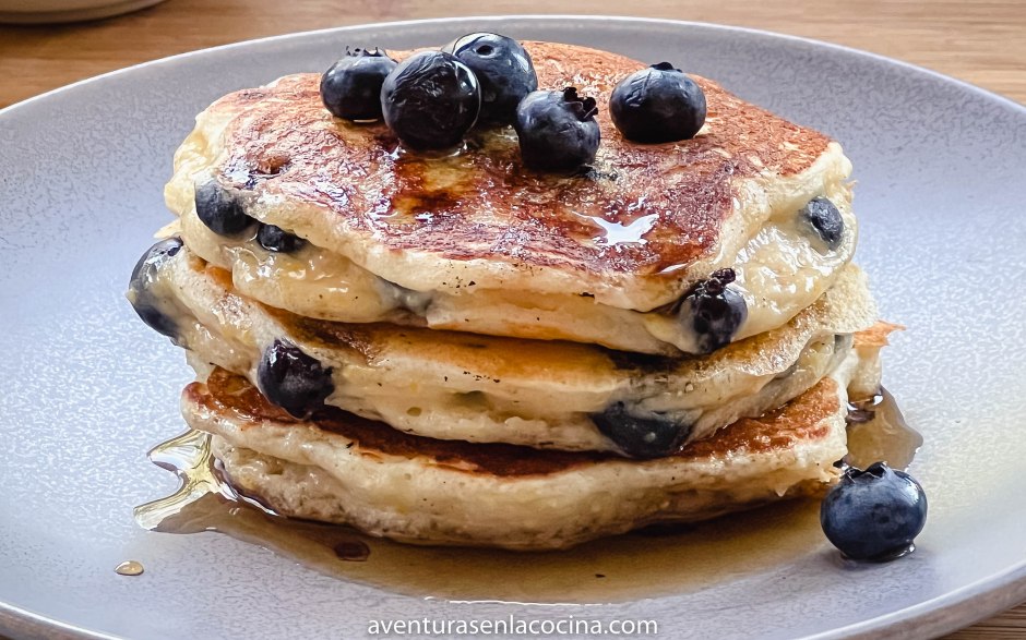 receta de pancake de arándanos